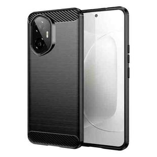 For Honor 300 Carbon Fiber Brushed Texture TPU Phone Case(Black)