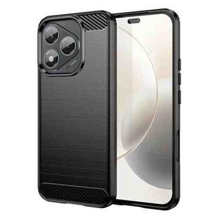 For Honor 400 Lite Carbon Fiber Brushed Texture TPU Phone Case(Black)