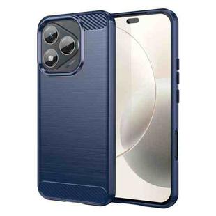 For Honor 400 Lite Carbon Fiber Brushed Texture TPU Phone Case(Blue)