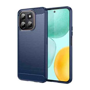 For Honor X6c 4G Carbon Fiber Brushed Texture TPU Phone Case(Blue)