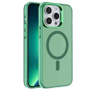 For iPhone 13 Pro Electroplated IMD Magsafe PC Hybrid TPU Phone Case(Green)