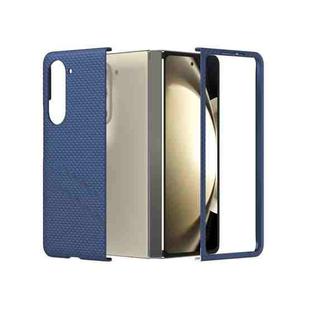 For Samsung Galaxy Z Fold5 PC Frosted Texture Diamond Paint Shockproof Phone Case(Dark Blue)