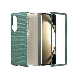 For Samsung Galaxy Z Fold5 PC Frosted Texture Diamond Paint Shockproof Phone Case(Dark Green)