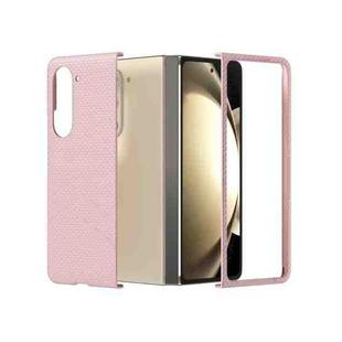 For Samsung Galaxy Z Fold5 PC Frosted Texture Diamond Paint Shockproof Phone Case(Pink)