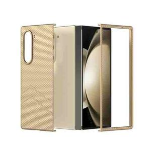 For Samsung Galaxy Z Fold6 5G PC Frosted Texture Diamond Paint Shockproof Phone Case(Gold)