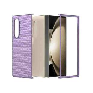 For Samsung Galaxy Z Fold6 5G PC Frosted Texture Diamond Paint Shockproof Phone Case(Purple)