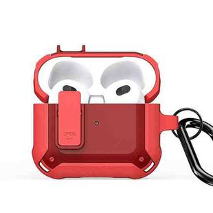 For AirPods 3 DUX DUCIS PECO Series Split Two-color Earphone Case with Hook(Red)