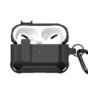 For AirPods Pro DUX DUCIS PECO Series Split Two-color Earphone Case with Hook(Black)