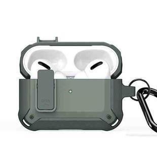 For AirPods Pro DUX DUCIS PECO Series Split Two-color Earphone Case with Hook(Green)