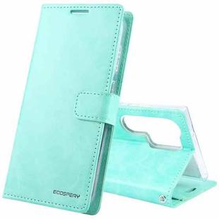 For Samsung Galaxy S24 Ultra 5G GOOSPERY BLUE MOON Crazy Horse Texture Leather Phone Case(Mint Green)
