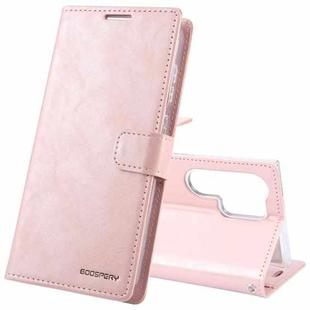 For Samsung Galaxy S24 Ultra 5G GOOSPERY BLUE MOON Crazy Horse Texture Leather Phone Case(Rose Gold)