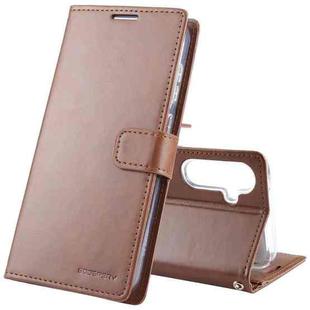 For Samsung Galaxy S24+ 5G GOOSPERY BLUE MOON Crazy Horse Texture Leather Phone Case(Brown)