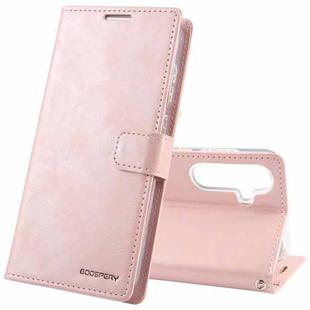 For Samsung Galaxy S24+ 5G GOOSPERY BLUE MOON Crazy Horse Texture Leather Phone Case(Rose Gold)