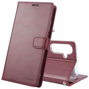 For Samsung Galaxy S24+ 5G GOOSPERY BLUE MOON Crazy Horse Texture Leather Phone Case(Wine Red)