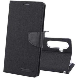 For Samsung Galaxy S24 5G GOOSPERY CANVAS DIARY Fabric Texture Flip Leather Phone Case(Black)