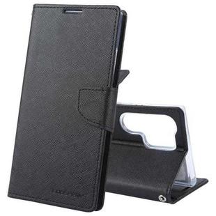 For Samsung Galaxy S24 Ultra 5G GOOSPERY FANCY DIARY Cross Texture Leather Phone Case(Black)