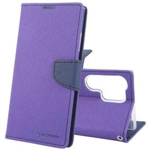 For Samsung Galaxy S24 Ultra 5G GOOSPERY FANCY DIARY Cross Texture Leather Phone Case(Purple)