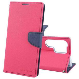 For Samsung Galaxy S24 Ultra 5G GOOSPERY FANCY DIARY Cross Texture Leather Phone Case(Rose Red)