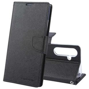 For Samsung Galaxy S24 5G GOOSPERY FANCY DIARY Cross Texture Leather Phone Case(Black)