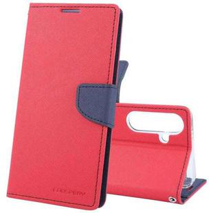 For Samsung Galaxy S24 5G GOOSPERY FANCY DIARY Cross Texture Leather Phone Case(Red)