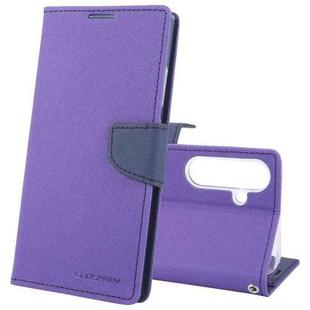 For Samsung Galaxy S24 5G GOOSPERY FANCY DIARY Cross Texture Leather Phone Case(Purple)