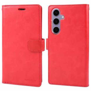 For Samsung Galaxy S24+ 5G GOOSPERY MANSOOR DIARY 9 Card Slots Leather Phone Case(Red)