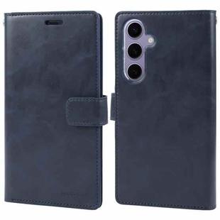 For Samsung Galaxy S24+ 5G GOOSPERY MANSOOR DIARY 9 Card Slots Leather Phone Case(Dark Blue)