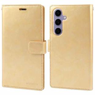 For Samsung Galaxy S24 5G GOOSPERY MANSOOR DIARY 9 Card Slots Leather Phone Case(Gold)