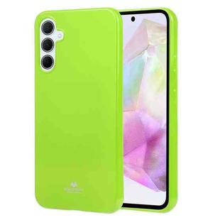 For Samsung Galaxy A35 GOOSPERY PEARL JELLY Shockproof TPU Phone Case(Fluorescent Green)
