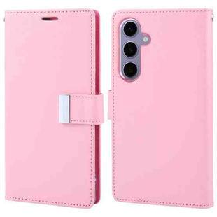 For Samsung Galaxy S24 5G GOOSPERY RICH DIARY Crazy Horse Texture Leather Phone Case(Pink)