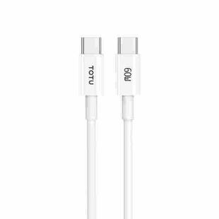 TOTU CB-1-CC 60W USB-C/Type-C to USB-C/Type-C Fast Charging Data Cable, Length: 1m(White)