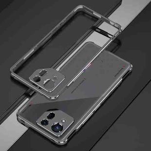 For ASUS ROG Phone 8 Lens Protector + Metal Frame Phone Case(Silver)
