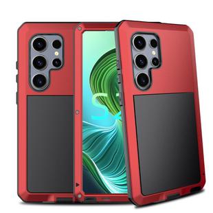 For Samsung Galaxy S25 Ultra 5G Shockproof Life Waterproof Silicone + Zinc Alloy Phone Case(Red)