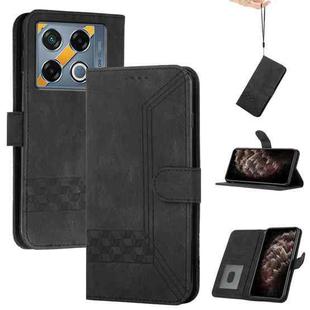 For Infinix GT 20 Pro Cubic Skin Feel Flip Leather Phone Case(Black)