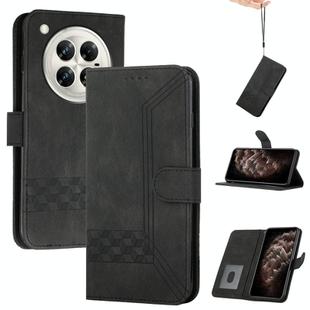 For Infinix Zero 40 4G / Zero 40 5G Cubic Skin Feel Flip Leather Phone Case(Black)