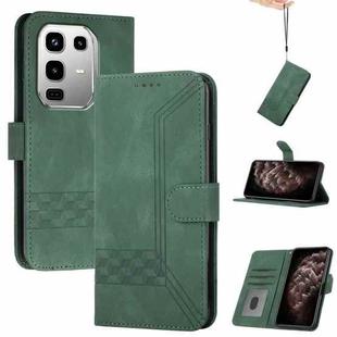 For Infinix Note 50 4G / Note 50 Pro 4G Cubic Skin Feel Flip Leather Phone Case(Green)