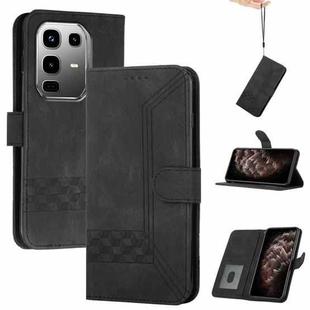 For Infinix Note 50 Pro+ Cubic Skin Feel Flip Leather Phone Case(Black)