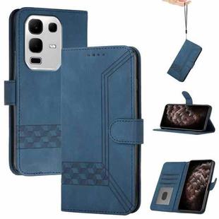 For Infinix Note 50s Cubic Skin Feel Flip Leather Phone Case(Blue)