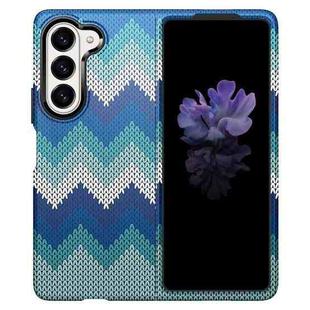 For Samsung Galaxy Z Fold5 Water Sticker PC Folding Phone Case(Sea Blue)