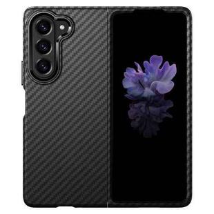 For Samsung Galaxy Z Fold5 Water Sticker PC Folding Phone Case(Carbon Fiber Black)