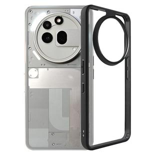 For Nothing Phone 3a Pro Frosted TPU Hybrid Transparent PC Phone Case(Black)