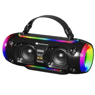 New Rixing NR8806 Portable Outdoor Wireless Bluetooth Speaker RGB Colorful Subwoofer, Style:Without Mic(Black)