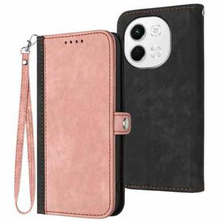 For Tecno Pova 6 Neo 5G / Spark 30 5G Side Buckle Double Fold Hand Strap Leather Phone Case(Pink)