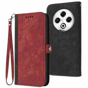 For Tecno Spark 30 4G Side Buckle Double Fold Hand Strap Leather Phone Case(Red)