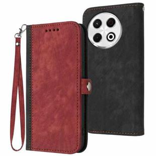 For Tecno Spark 30 Pro 4G Side Buckle Double Fold Hand Strap Leather Phone Case(Red)