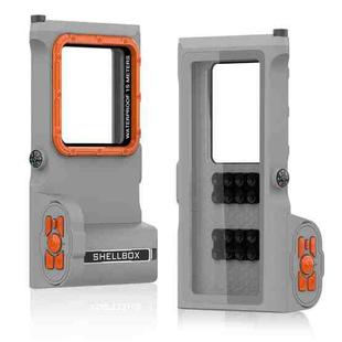 Diving Shell Gen3 Bluetooth Waterproof Phone Case(Grey Orange)