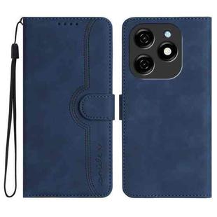 For Tecno Spark 20 Heart Pattern Skin Feel Leather Phone Case(Royal Blue)