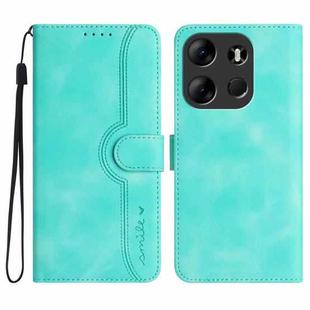 For Tecno Spark Go 2023 Heart Pattern Skin Feel Leather Phone Case(Light Blue)