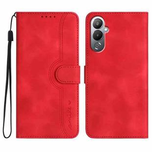 For Tecno Pova 4 Heart Pattern Skin Feel Leather Phone Case(Red)