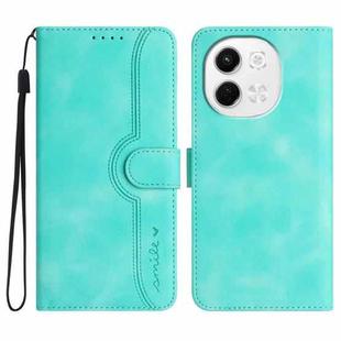 For Tecno Pova 6 Neo 5G / Spark 30 5G Heart Pattern Skin Feel Leather Phone Case(Light Blue)